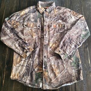 Game Winner Camouflage Long Sleeve Hunting Shirt Men's Size Medium